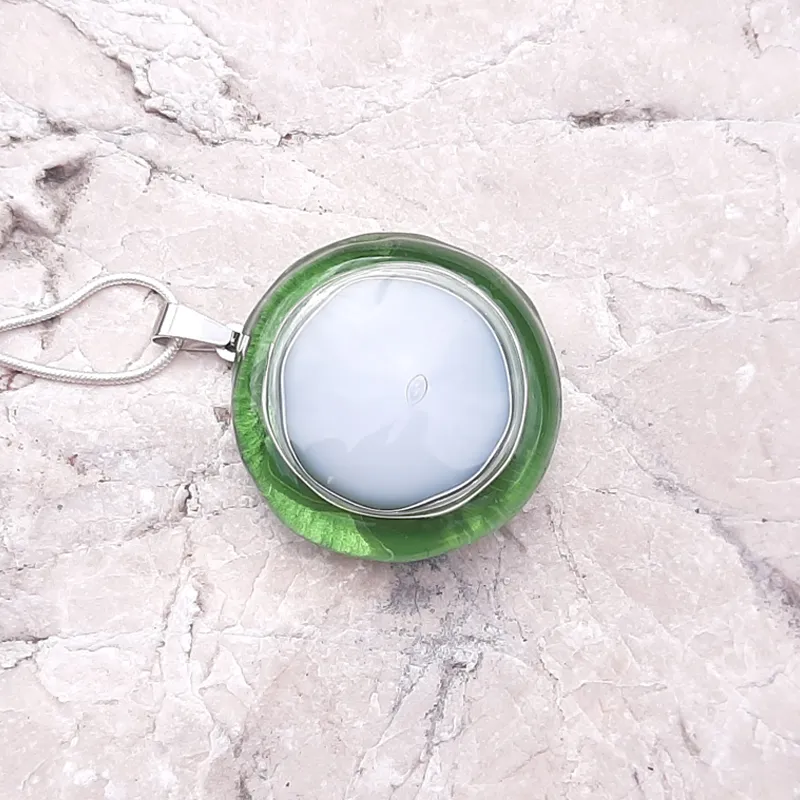 White Round Pendant